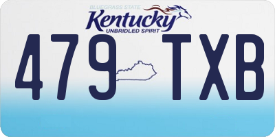 KY license plate 479TXB