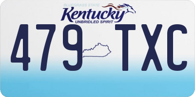 KY license plate 479TXC