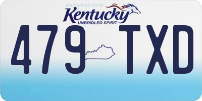KY license plate 479TXD