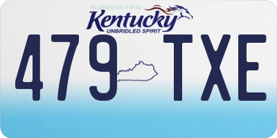 KY license plate 479TXE