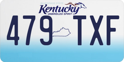 KY license plate 479TXF