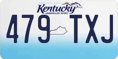KY license plate 479TXJ