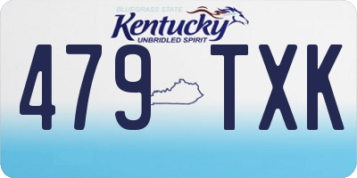 KY license plate 479TXK