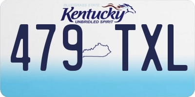 KY license plate 479TXL