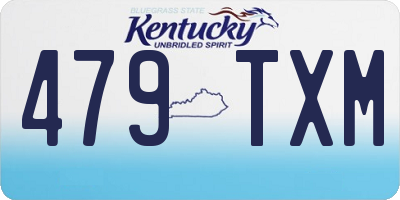 KY license plate 479TXM