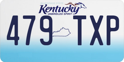 KY license plate 479TXP