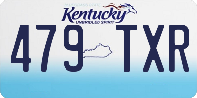 KY license plate 479TXR