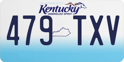 KY license plate 479TXV
