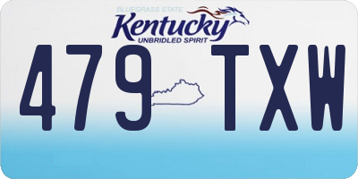 KY license plate 479TXW