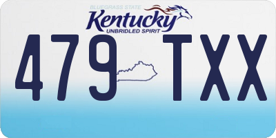 KY license plate 479TXX