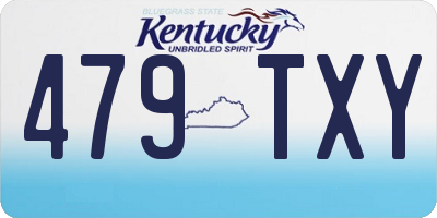 KY license plate 479TXY