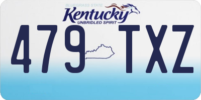 KY license plate 479TXZ