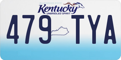 KY license plate 479TYA