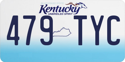 KY license plate 479TYC