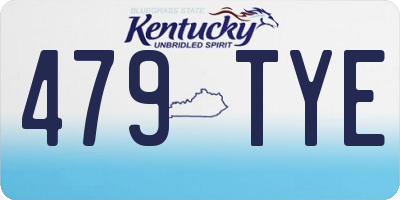 KY license plate 479TYE