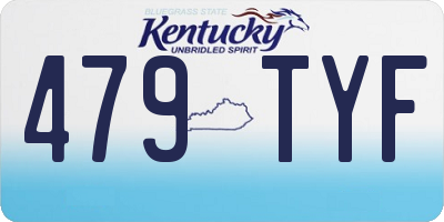 KY license plate 479TYF