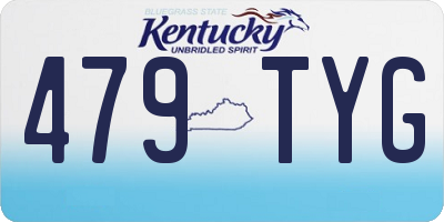 KY license plate 479TYG