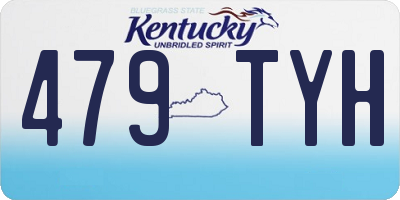 KY license plate 479TYH