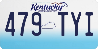 KY license plate 479TYI