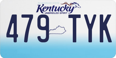 KY license plate 479TYK