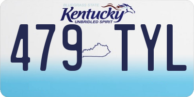 KY license plate 479TYL