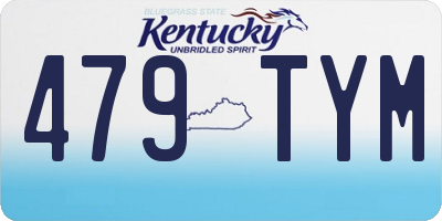 KY license plate 479TYM