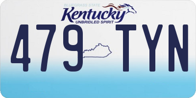KY license plate 479TYN