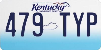 KY license plate 479TYP