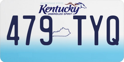 KY license plate 479TYQ