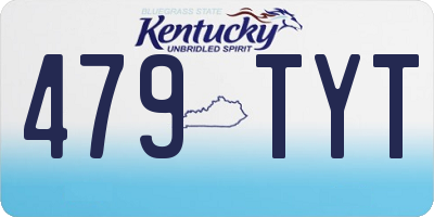 KY license plate 479TYT