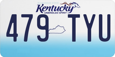 KY license plate 479TYU