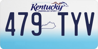 KY license plate 479TYV