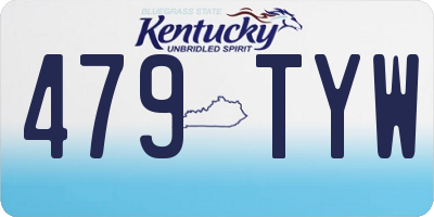 KY license plate 479TYW