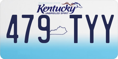KY license plate 479TYY