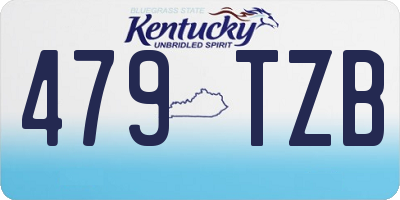 KY license plate 479TZB