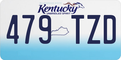 KY license plate 479TZD