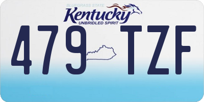 KY license plate 479TZF