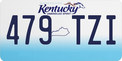 KY license plate 479TZI