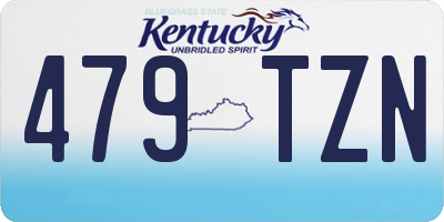 KY license plate 479TZN