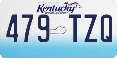KY license plate 479TZQ