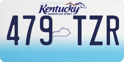 KY license plate 479TZR