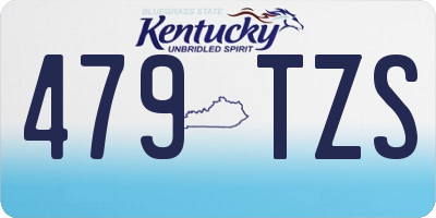 KY license plate 479TZS