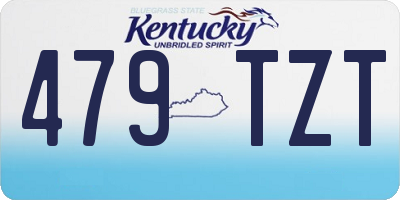 KY license plate 479TZT