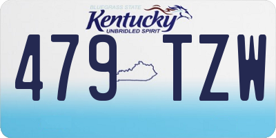 KY license plate 479TZW