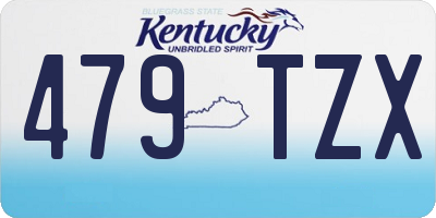 KY license plate 479TZX
