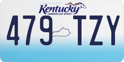 KY license plate 479TZY