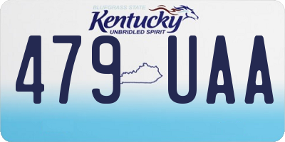 KY license plate 479UAA