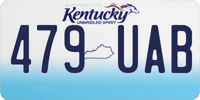 KY license plate 479UAB