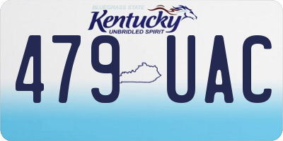 KY license plate 479UAC