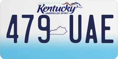 KY license plate 479UAE